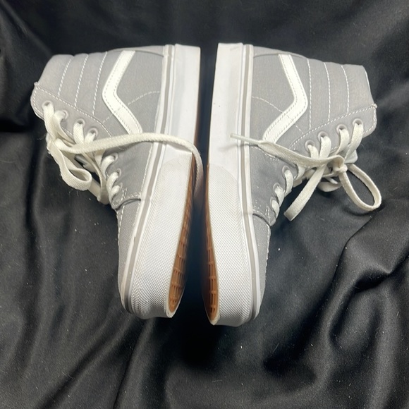 Vans off the wall hightops skateboard canvas sneaker gray unisex - Picture 4 of 5